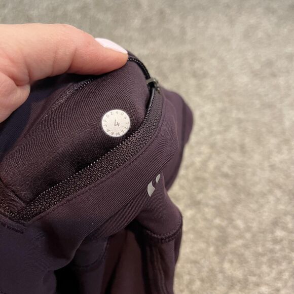 Lululemon Leggings Womens 4 Purple High Rise Ankle Zip Pocket Running Yoga - Picture 5 of 5